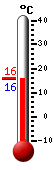 Currently: 16.0&deg;C, Max: 16.1&deg;C, Min: 16.0&deg;C